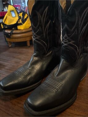 Cody James Xtreme Xero Gravity Western Boots Mens 10D Black Leather Square Toe